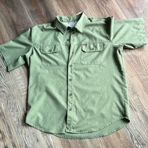 👕 Orvis Olive Green Short-Sleeve Button-Down Shirt